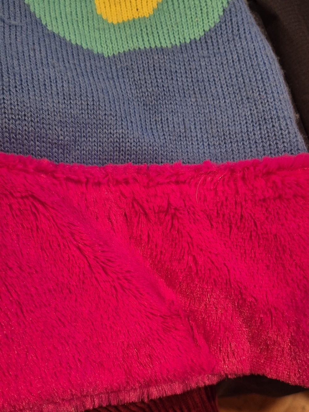 Trolls Blue Knit Short Sleeve Dress with Pink Accents - Picture 5 of 5